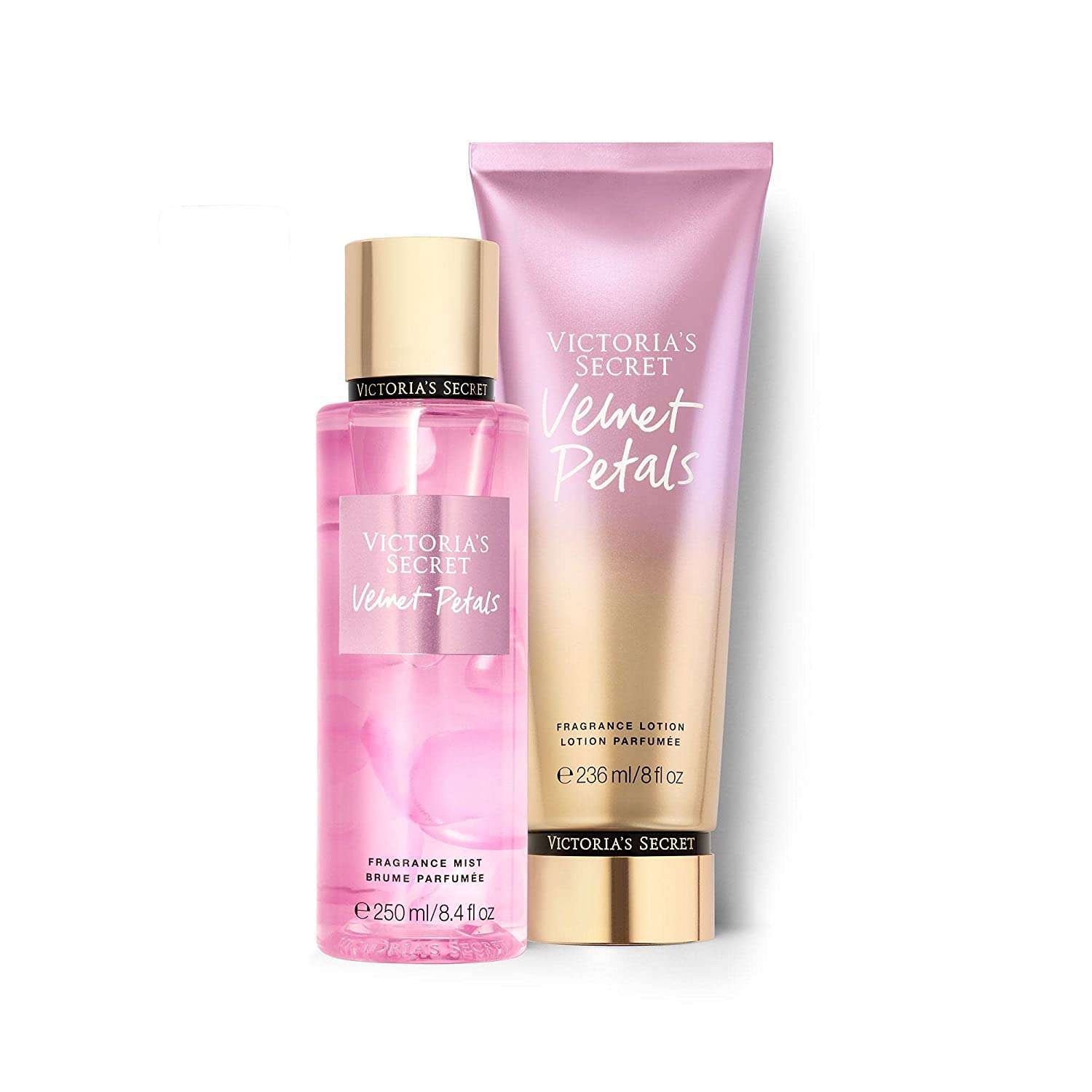 Victoria's Secret Velvet Petals Perfume Body Mist And Lotion Combo