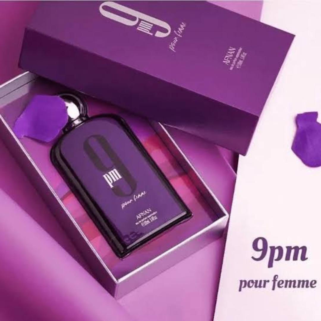 AFNAN 9PM POUR FEMME EAU DE PARFUM FOR WOMEN IMPORTED FROM UAE 100ML