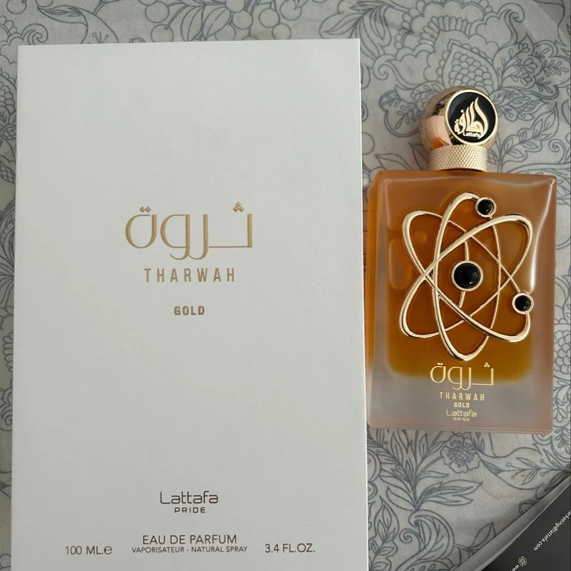 LATTAFA PRIDE THARWAH GOLD EAU DE PARFUM FOR WOMEN 100ML