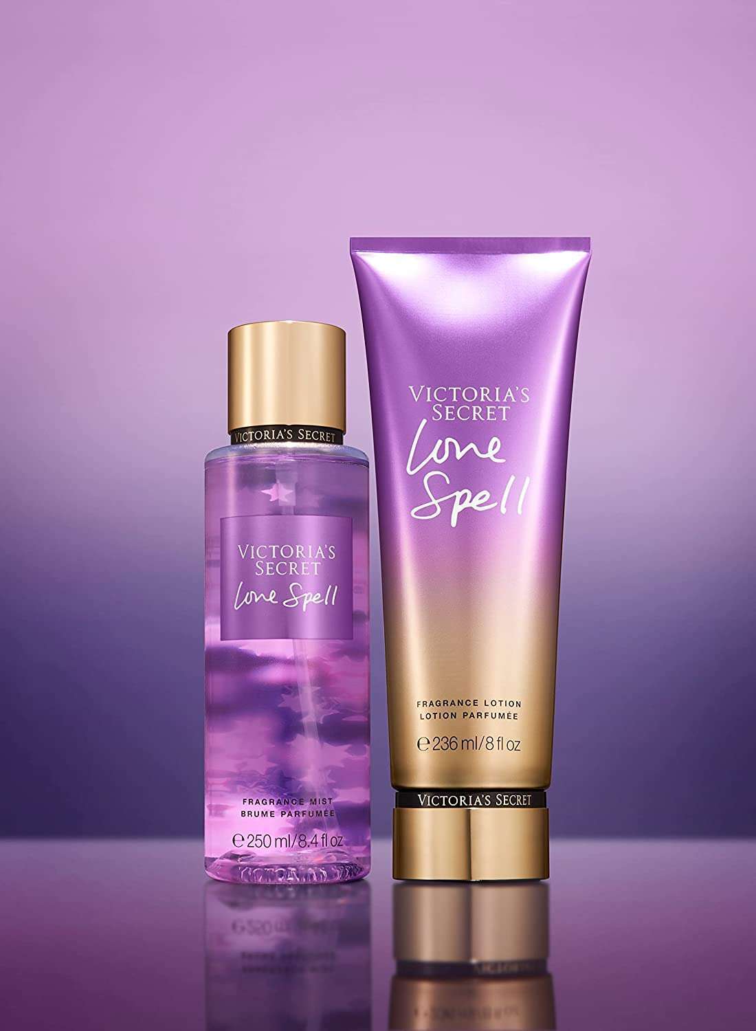 Victoria's Secret Love Spell Perfume Body Mist And Lotion Combo Set Valentine Gift For Ladies 250ml And 236ml Each - Nacosnepal