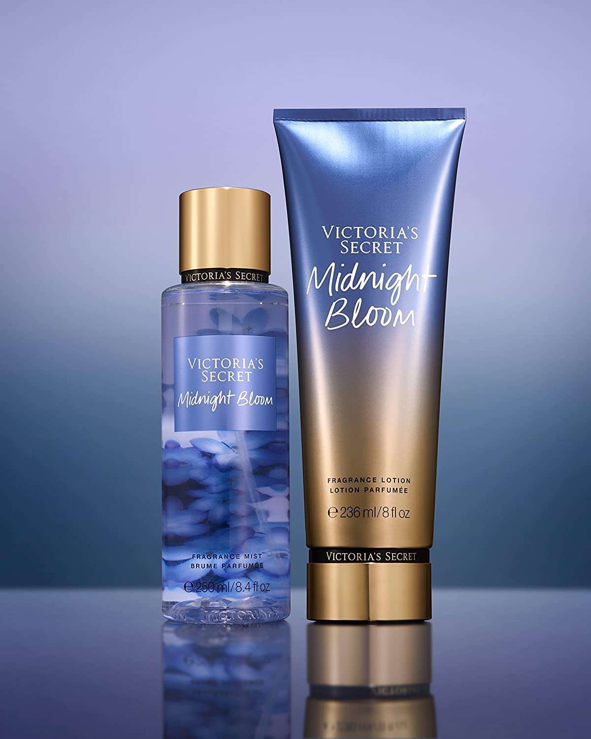 Victoria's Secret Midnight Bloom Perfume Body Mist And Lotion Combo Set Valentine Gift For Ladies 250ml And 236ml Each - Nacosnepal