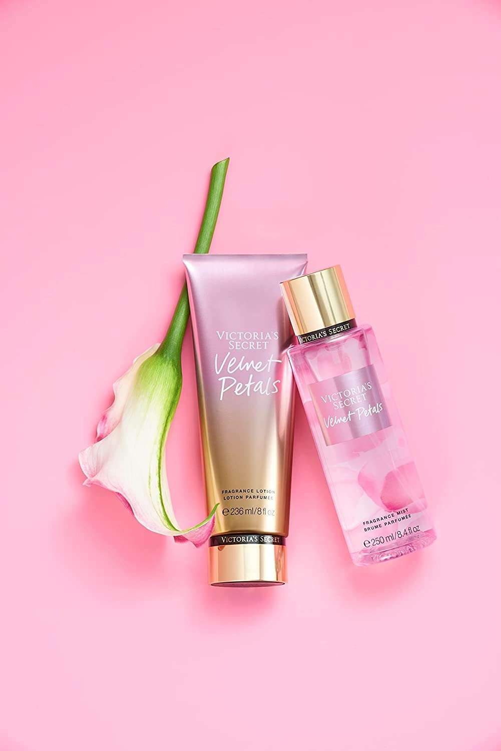 Victoria's Secret Velvet Petals Perfume Body Mist And Lotion Combo Set Valentine Gift For Ladies 250ml And 236ml Each - Nacosnepal