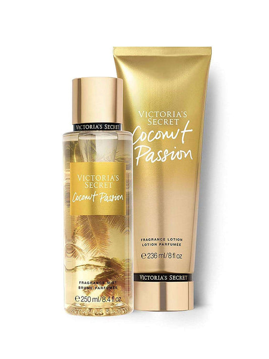 Victoria's Secret Coconut Passion Perfume Body Mist And Lotion Combo Set Valentine Gift For Ladies 250ml And 236ml Each - Nacosnepal