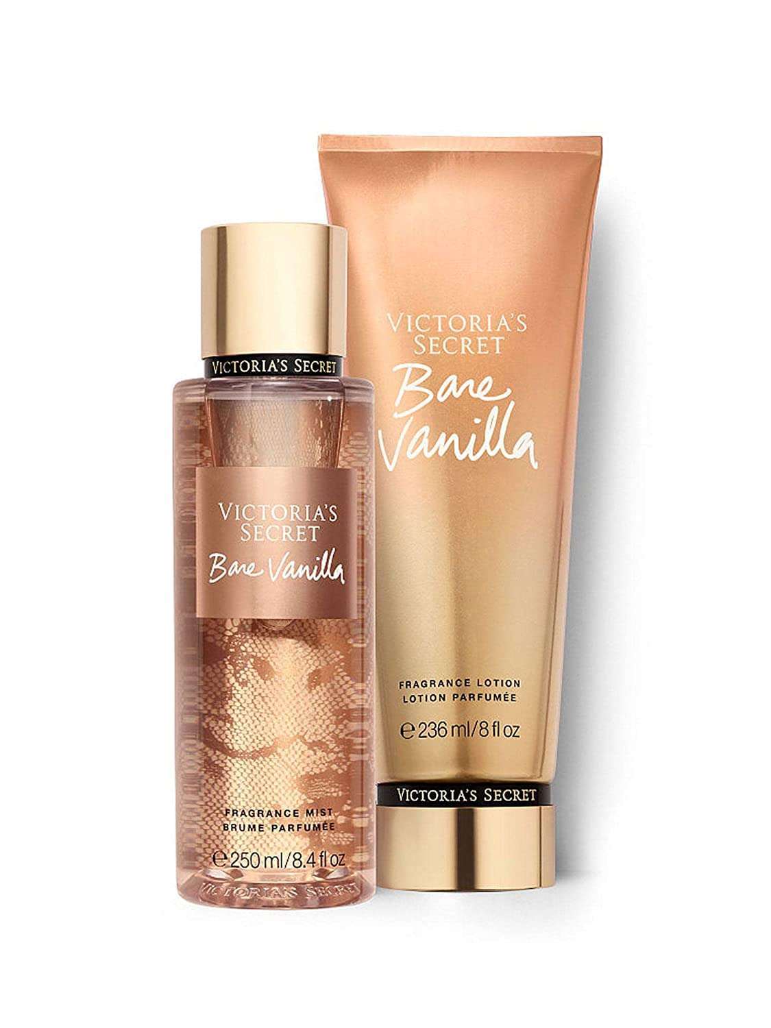 Victoria's Secret Bare Vanilla Perfume Body Mist And Lotion Combo Set Valentine Gift For Ladies 250ml And 236ml Each - Nacosnepal