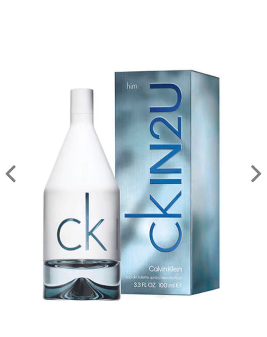 CALVIN KLEIN IN2U EAU DE TOILETTE FOR MEN IMPORTED FROM FRANCE 100ML