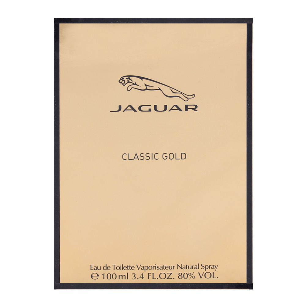 JAGUAR CLASSIC GOLD EAU DE TOILETTE FOR MEN IMPORTED FROM FRANCE 100ML